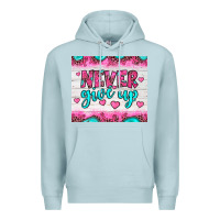 Blue Mist never give up Premium Hoodie - JahusDesignShop