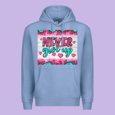 Never Give Up Premium Hoodie Designed By Jahusdesignshop