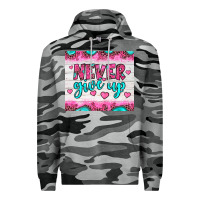 Slate Camo never give up Premium Hoodie - JahusDesignShop