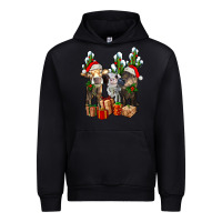 Black western christmas cows and cactuses Urban Hoodie - AdoDesignShop