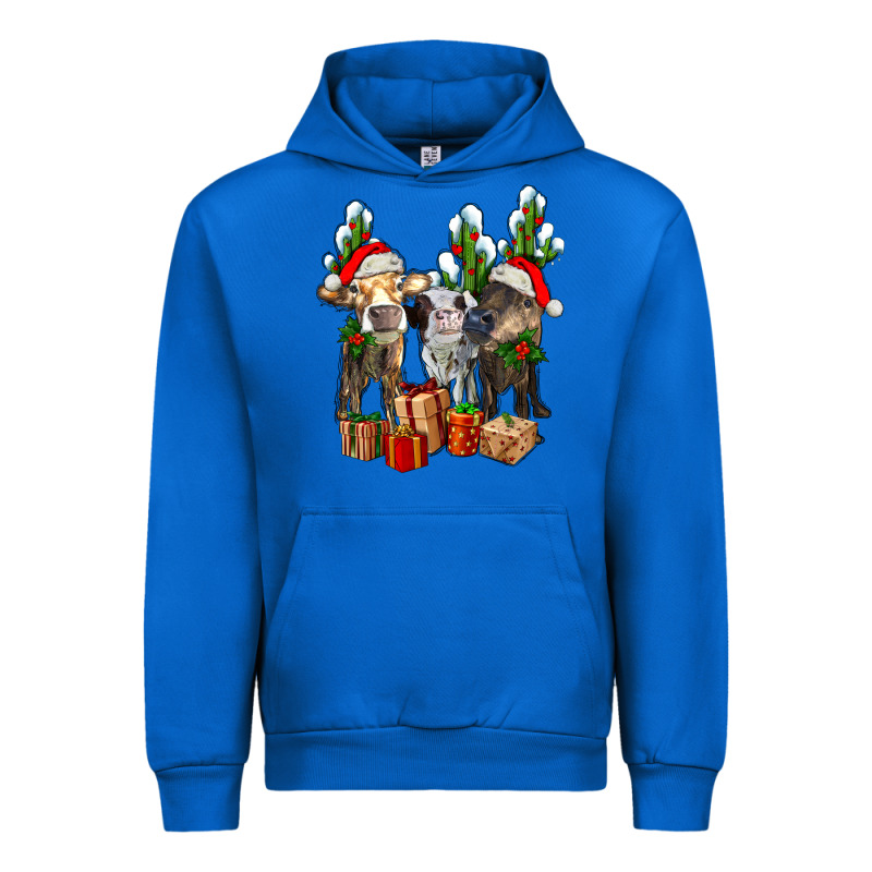 Western Christmas Cows And Cactuses Urban Hoodie by AdoDesignShop | Teevron
