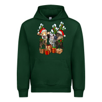 Forest Green western christmas cows and cactuses Urban Hoodie - AdoDesignShop