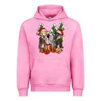 Fuchsia Pink western christmas cows and cactuses Urban Hoodie - AdoDesignShop