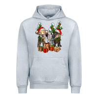 Heather Grey western christmas cows and cactuses Urban Hoodie - AdoDesignShop