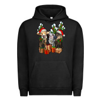 Pigment Black western christmas cows and cactuses Urban Hoodie - AdoDesignShop