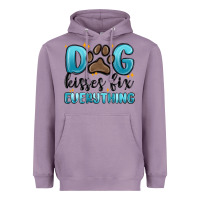 Lavender dog kisses fix everything Heavyweight Hoodie - MaliasSmallBusiness