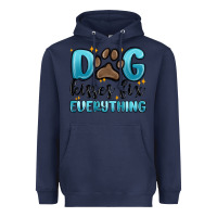 Navy dog kisses fix everything Heavyweight Hoodie - MaliasSmallBusiness