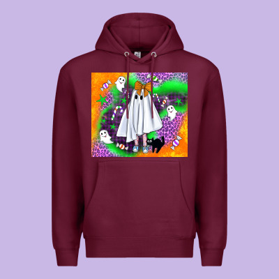 Cute Ghost Halloween Tumbler Premium Hoodie Designed By Bundleandbundleshop
