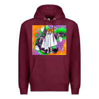 Burgundy cute ghost halloween tumbler Premium Hoodie - BundleAndBundleShop