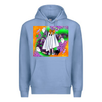 Colony Blue cute ghost halloween tumbler Premium Hoodie - BundleAndBundleShop