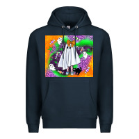 Navy cute ghost halloween tumbler Premium Hoodie - BundleAndBundleShop