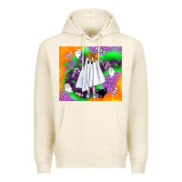 Tofu cute ghost halloween tumbler Premium Hoodie - BundleAndBundleShop