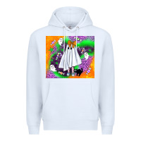 White cute ghost halloween tumbler Premium Hoodie - BundleAndBundleShop