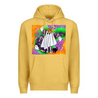 Antique Gold cute ghost halloween tumbler Premium Hoodie - BundleAndBundleShop