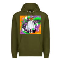 Army Green cute ghost halloween tumbler Premium Hoodie - BundleAndBundleShop