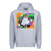Heather Grey cute ghost halloween tumbler Premium Hoodie - BundleAndBundleShop