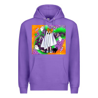 Purple cute ghost halloween tumbler Premium Hoodie - BundleAndBundleShop