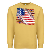 Antique Gold baseball american flag Premium Sweatshirt - texasbilliewilder