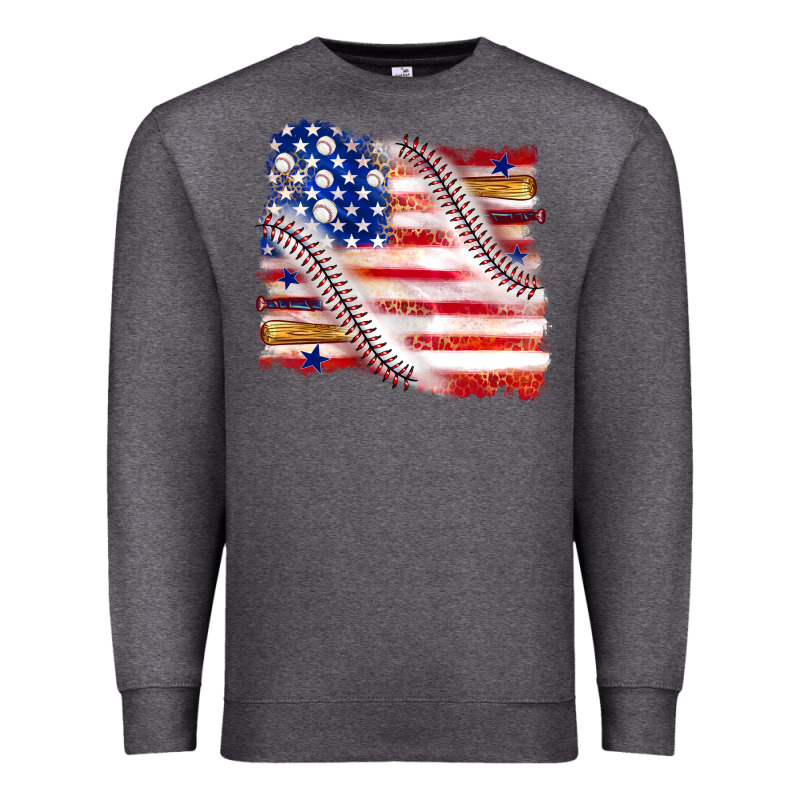 Baseball American Flag Premium Sweatshirt by texasbilliewilder | Teevron
