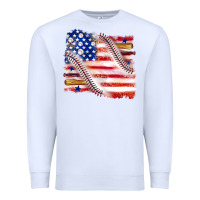 White baseball american flag Premium Sweatshirt - texasbilliewilder