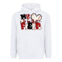 White my heart is on that field baseball Heavyweight Hoodie - MaliasSmallBusiness