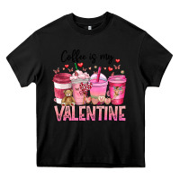 Black Coffee Is MY Valentine Heavy Core Tee - CowhideDigitalArt