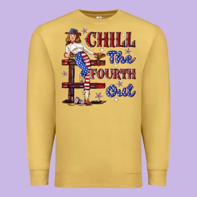 Premium Sweatshirt chill the fourth out 4th july