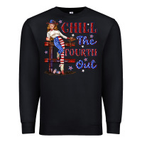 Black chill the fourth out 4th july Premium Sweatshirt - texasbilliewilder