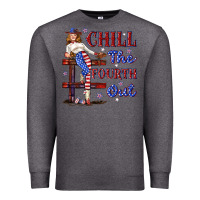 Charcoal Heather chill the fourth out 4th july Premium Sweatshirt - texasbilliewilder
