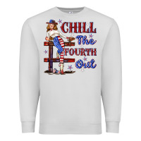 Dove Grey chill the fourth out 4th july Premium Sweatshirt - texasbilliewilder