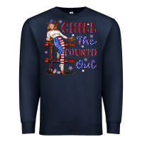 Navy chill the fourth out 4th july Premium Sweatshirt - texasbilliewilder