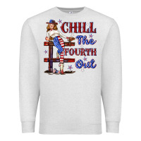 Oatmeal Heather chill the fourth out 4th july Premium Sweatshirt - texasbilliewilder