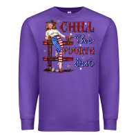 Purple chill the fourth out 4th july Premium Sweatshirt - texasbilliewilder