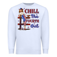 White chill the fourth out 4th july Premium Sweatshirt - texasbilliewilder