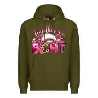 Army Green breast cancer together we fight with baseball Premium Hoodie - Artiststas