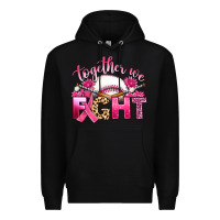 Black breast cancer together we fight with baseball Premium Hoodie - Artiststas
