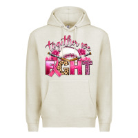 Oatmeal Heather breast cancer together we fight with baseball Premium Hoodie - Artiststas