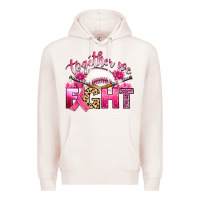 Pale Pink breast cancer together we fight with baseball Premium Hoodie - Artiststas