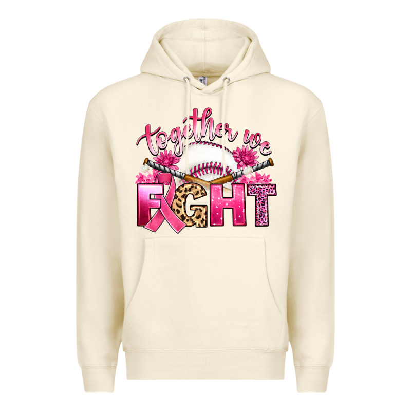 Breast Cancer Together We Fight With Baseball Premium Hoodie by Artiststas | Teevron