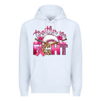 White breast cancer together we fight with baseball Premium Hoodie - Artiststas