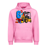 Fuchsia Pink forklift birthday six Urban Hoodie - Artiststas