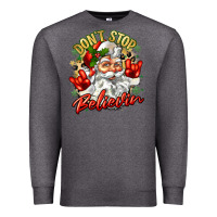 Charcoal Heather dont stop believin Premium Sweatshirt - Zillion Design Studio