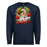 Navy dont stop believin Premium Sweatshirt - Zillion Design Studio