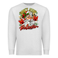 Oatmeal Heather dont stop believin Premium Sweatshirt - Zillion Design Studio