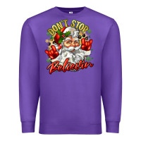 Purple dont stop believin Premium Sweatshirt - Zillion Design Studio