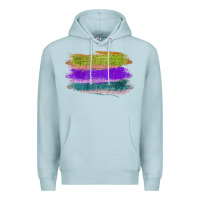 Blue Mist Green Purple Cyan Colored Triple Brush Strokes Premium Hoodie - Bettercallsaul