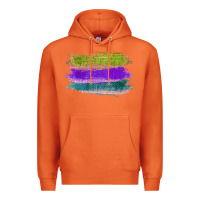 Carrot Green Purple Cyan Colored Triple Brush Strokes Premium Hoodie - Bettercallsaul