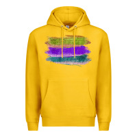 Lemon Green Purple Cyan Colored Triple Brush Strokes Premium Hoodie - Bettercallsaul