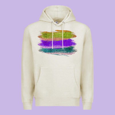 Green Purple Cyan Colored Triple Brush Strokes Premium Hoodie Designed By Bettercallsaul