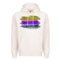 Pale Pink Green Purple Cyan Colored Triple Brush Strokes Premium Hoodie - Bettercallsaul